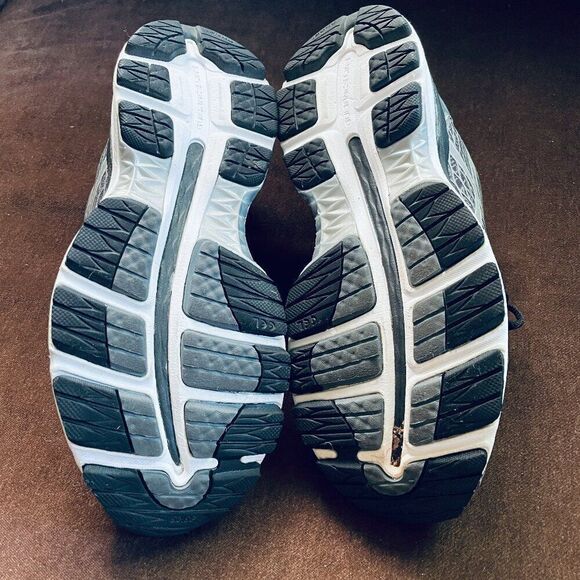 Excellent condition ASICS GEL Nimbus 18 Black Silver Pattern 8 US Womens Medium - Picture 7 of 9